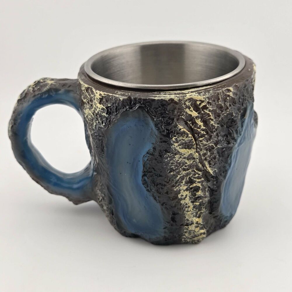 Mineral Crystal Resin Mug New Blue On Blue Mineral Crystal Coffee Mug